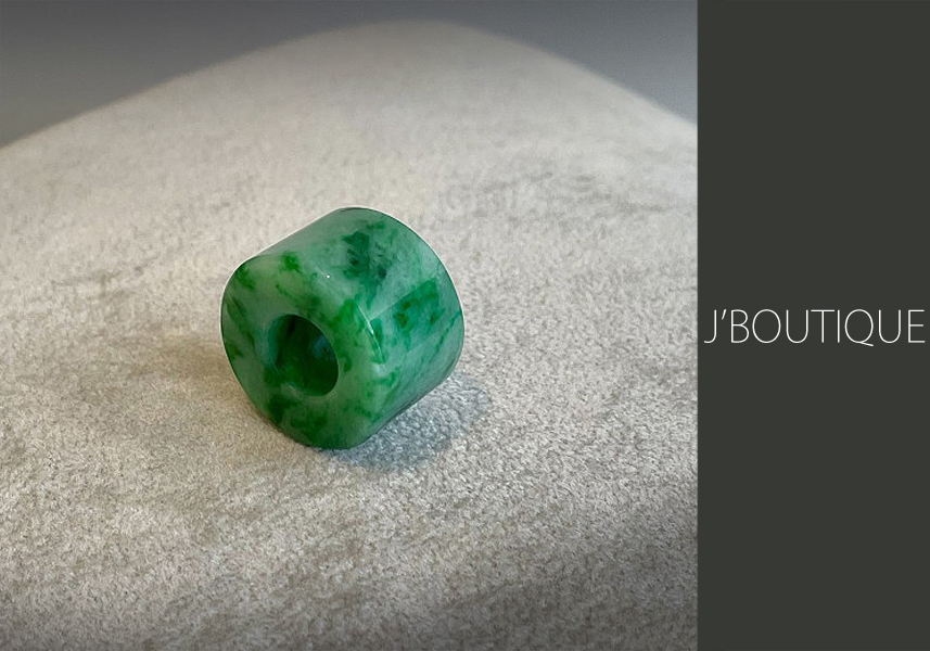 ミャンマー産天然無処理翡翠 パイプ 管 平安 ペンダント 手石