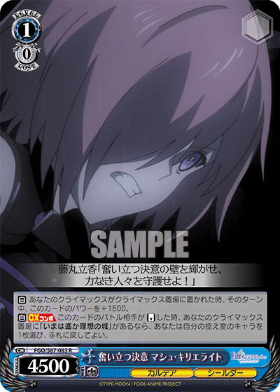 ヴァイスシュヴァルツ】『Fate/Grand Order 』「マシュメイン