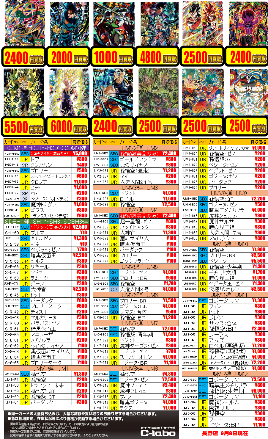 ドラゴンボールヒーローズ買取情報】UGMシリーズ高価買取中