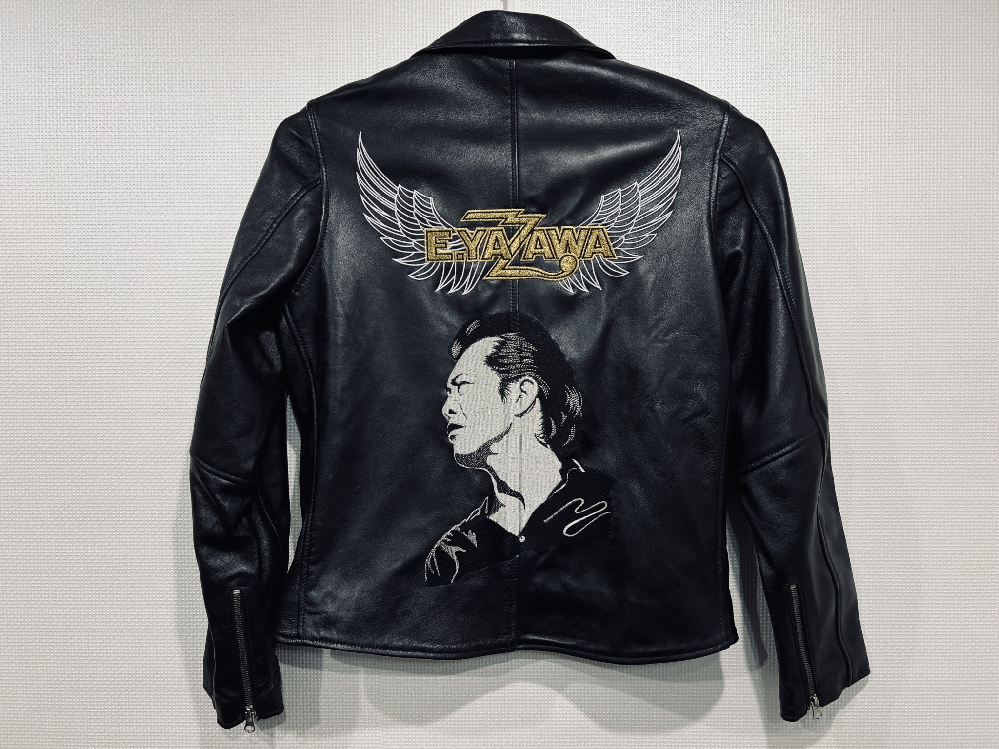 矢沢永吉 E.YAZAWA 革ジャン直刺繍 | バイクチーム刺繍・革ジャン刺繍