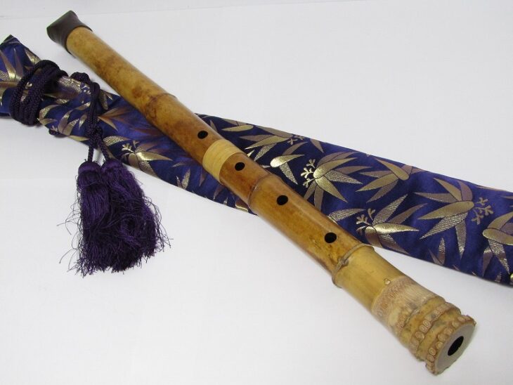 人間国宝 二代 青木鈴慕 静夫銘 琴古流 尺八 竹笛 ｜骨董品買取・和