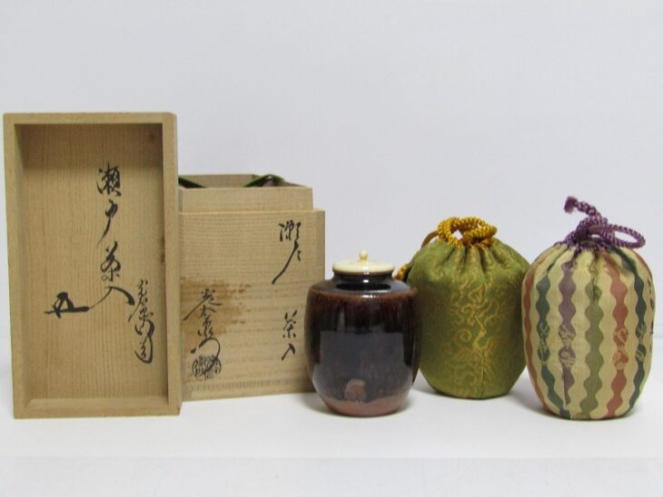 加藤光右衛門 造 瀬戸茶入 鵬雲斎書付 茶道具 裏千家前家元 千玄室