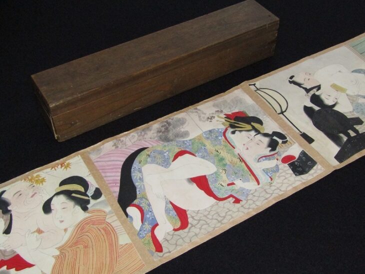 春画 巻物 絵巻 彩色 枕絵 浮世絵 版画 ｜骨董品買取・和楽器買取 五宝堂