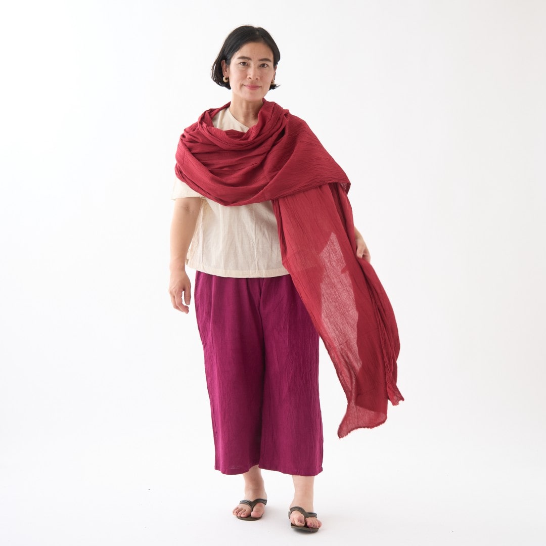 GAIAネットヂェン先生の日常着 ストール 太/ ショッキングピンク