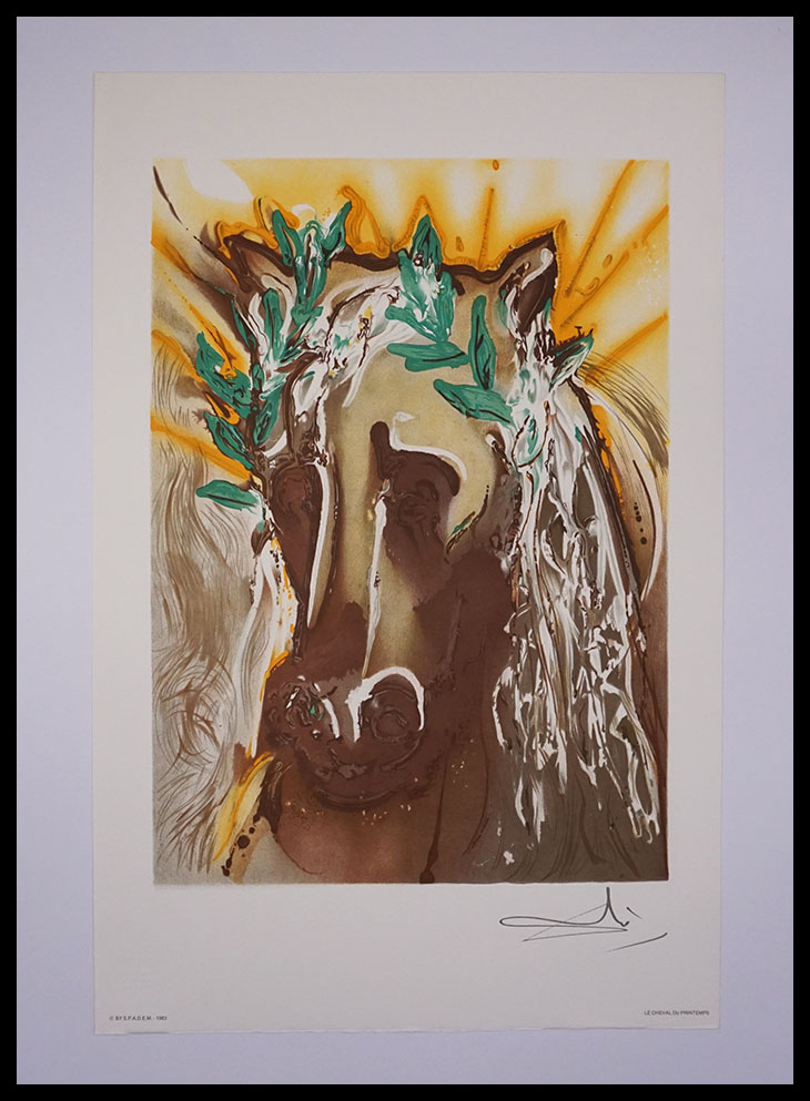 Salvador DALI - Les chevaux Dalinien - Neptune - lithography