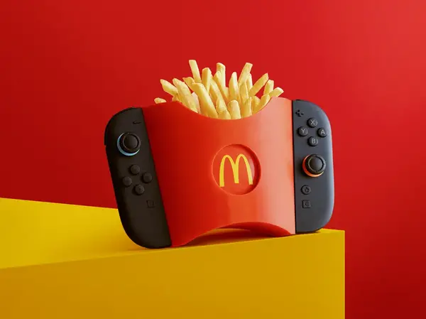 フライドポテトMサイズをすっぽり収納のスイッチ2ジョイコンホルダー3D