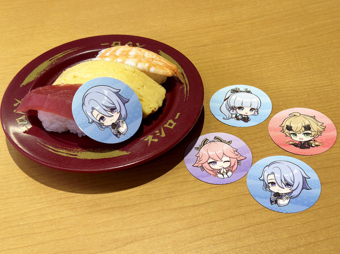 これが噂の『原神』×スシローコラボ限定メニューだ！アイテム配布