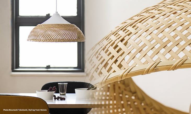 近藤昭作がデザインした和モダンな竹のペンダントライト【照明の