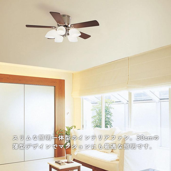 シーリングファンライト｜6畳・リバーシブル羽根・リモコン・ホワイト