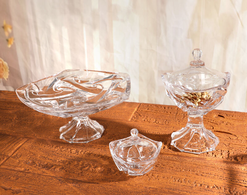 ガラスフルーツボウル卸売、ガラス製品セットサプライヤー、ガラス製品