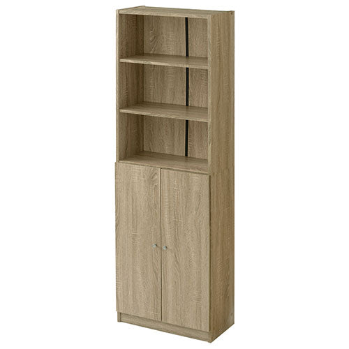 木製ラック 扉付き ハイタイプ本棚 本棚 ラック おしゃれ ぼん家具