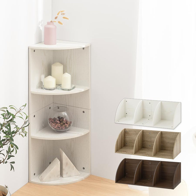 カラーボックス 3段 コーナータイプ 本棚 ラック おしゃれ ぼん家具