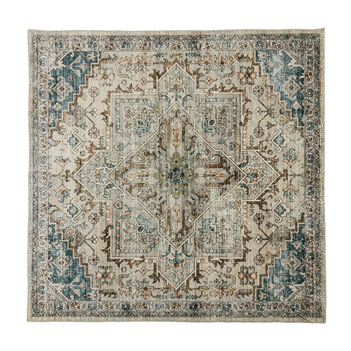 オリエンタル柄ラグ 185×185cm ラグ おしゃれ ぼん家具 CPT000250