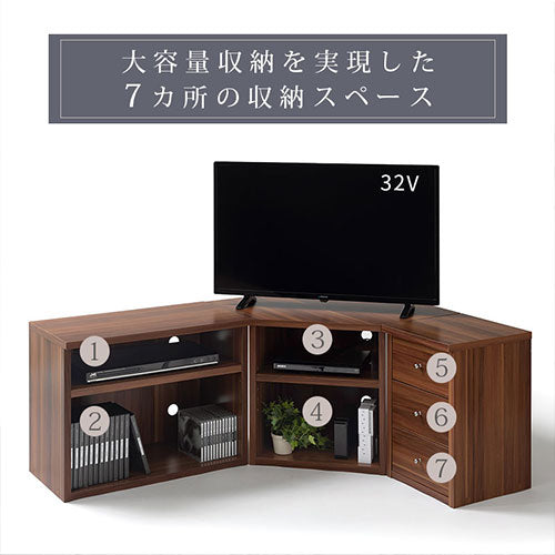 コーナーテレビ台3点セット テレビ台 コーナータイプ おしゃれ ぼん