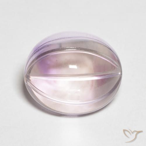 5.07カラットの天然ライトバイオレットアメジスト、オーバルカット、VS