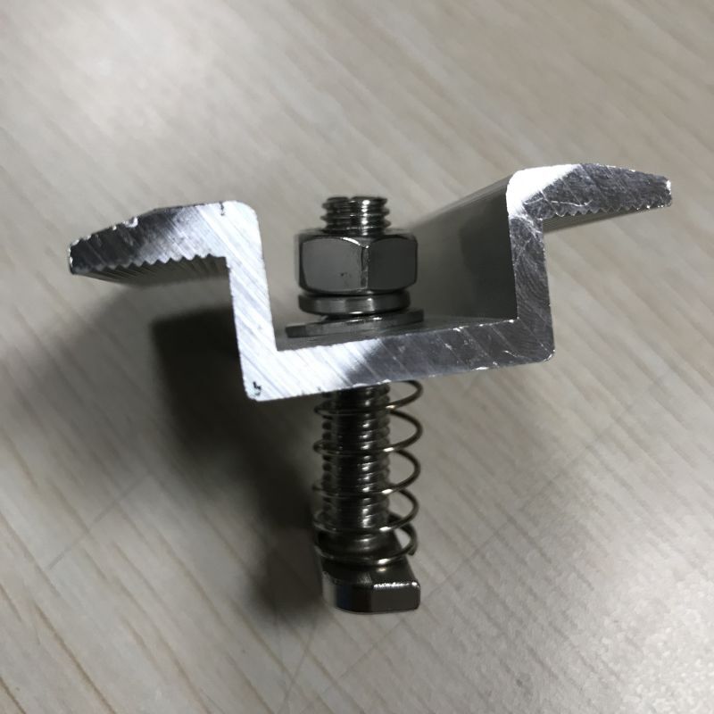 アルミ製 押さえ金具 中間部用 ソーラーパネル 架台用 取付金具 パネル