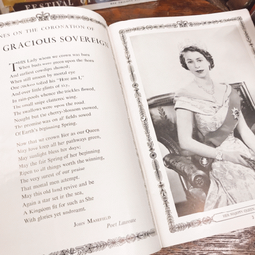 VINTAGE BOOK 1953年 エリザベス女王戴冠記念冊子｜「GENIO ANTICA