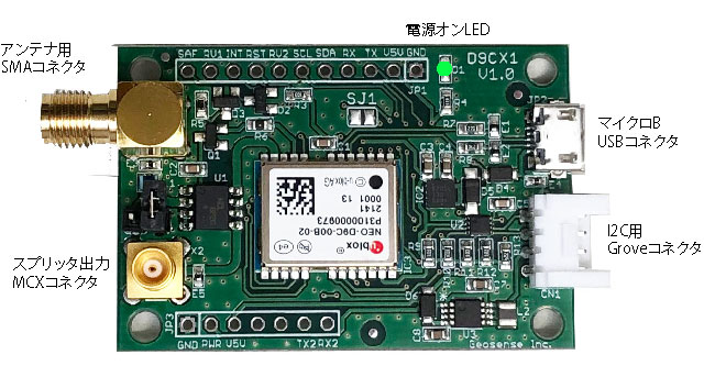 みちびき CLAS L6受信用 NEO-D9C開発ボード D9CX1 - 株式会社ジオセンス