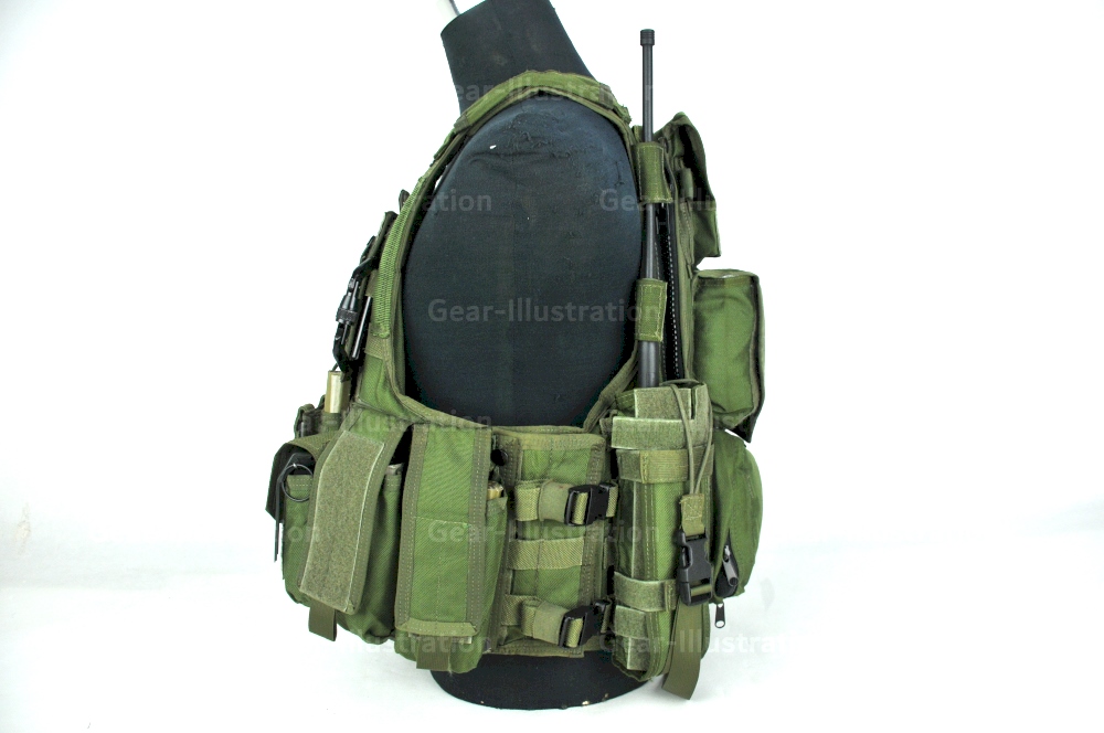 AWS CQB Vest System, SPEARS, Olive Drab – Gear Illustration