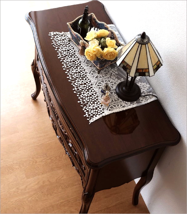 チェスト 猫脚 マホガニー 無垢 アンティーク 木製 玄関 寝室