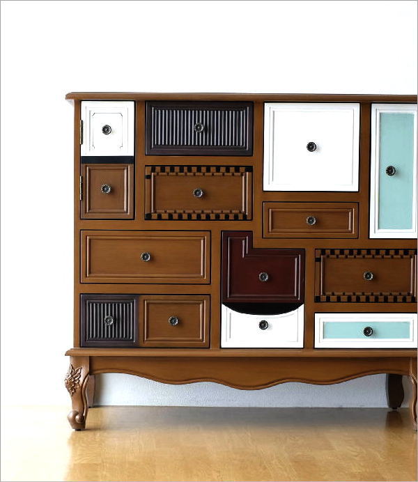 チェスト 木製 おしゃれ アンティーク レトロ 収納家具 リビング収納