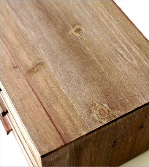 ミニチェスト ウッドラック おしゃれ 3段 引き出し 小物入れ 木製 天然