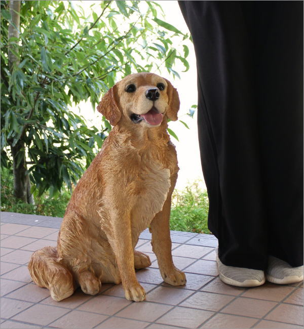 犬 置物 屋外 玄関 リアル 大型 大きい オブジェ ドッグオーナメント