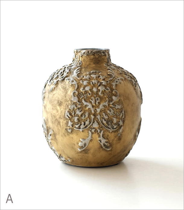 花瓶 陶器 花器 おしゃれ フラワーベース レトロ アンティーク調