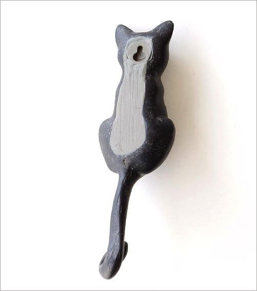 壁掛けフック 猫 雑貨 壁掛 キーフック 鍵かけ 帽子掛け アンティーク