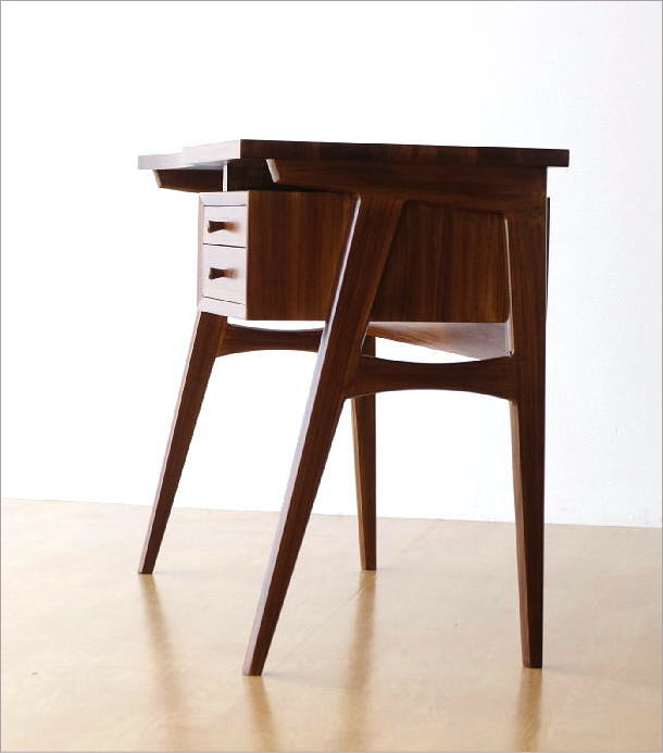 チーク デスク 机 無垢材 天然木 木製 シンプル コンパクト おしゃれ