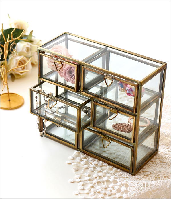 ジュエリーボックス 3段 アクセサリー収納 チェスト アクセサリー