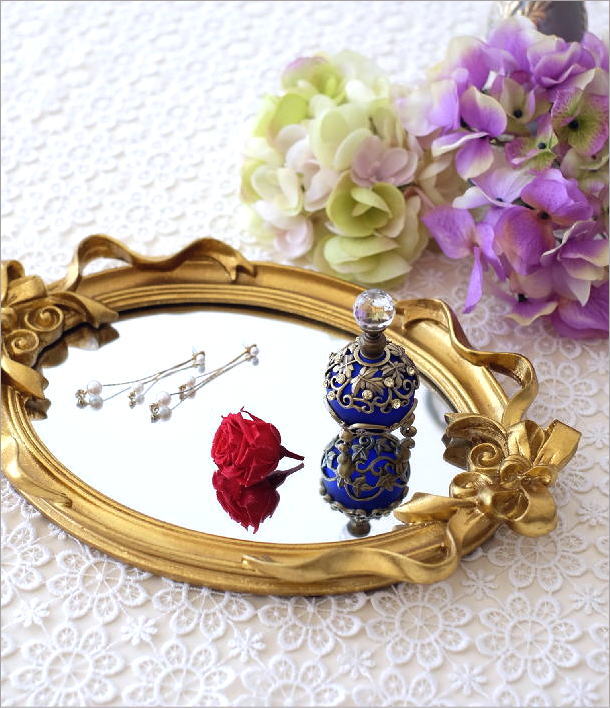 ミラートレイ トレイ 鏡 おしゃれ アクセサリートレイ 小物置き