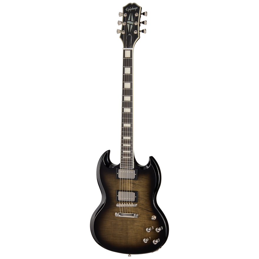 Epiphone SG Custom Modern Figured, Translucent Ebony Burst