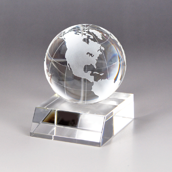 地球儀｜クリスタルの記念品・盾 - 日興インターナショナル