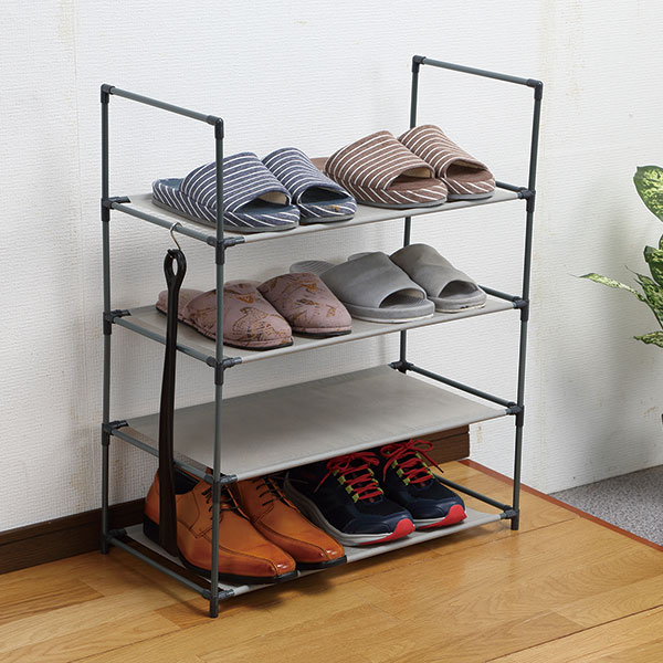 シューズ＆タオルラック 四段（N）｜113443｜商品詳細｜ノベルティ