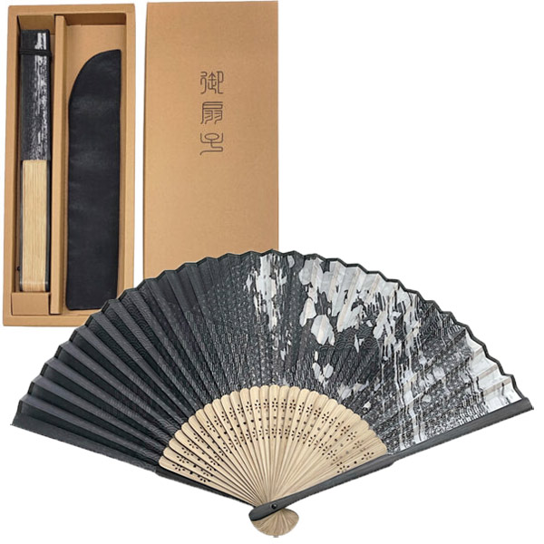 取扱終了｜親黒染黒小紋扇子 扇子袋セット｜117123｜商品詳細