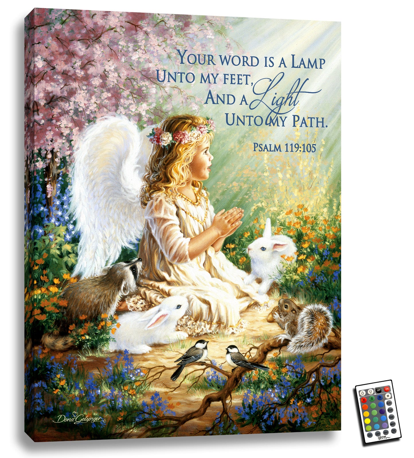 An Angel's Spirit 18x24 Fully Illuminated LED Wall Art | Glow Decor