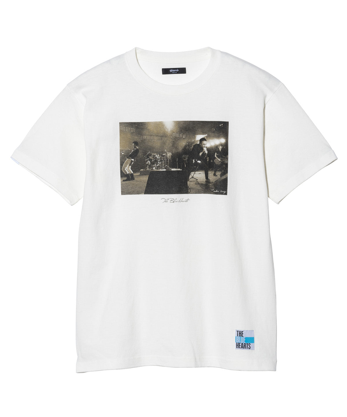 GB0325/BH03 : THE BLUE HEARTS Gold Print T-Shirt / ザ