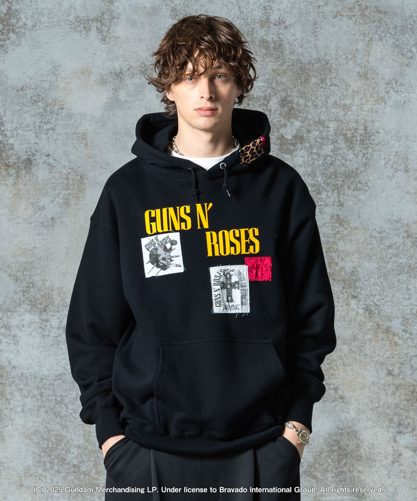 GB0325/CS03 : GUNS N' ROSES Patchwork Hoodie / ガンズアンド