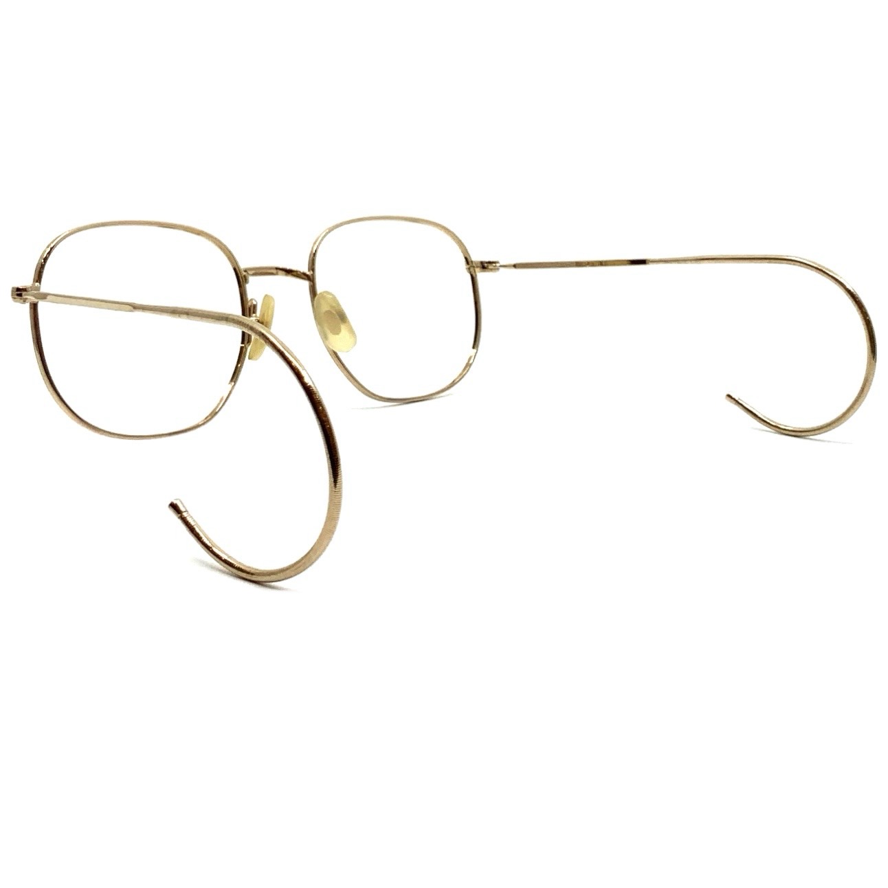 フランスヴィンテージ 推定1970～80年代 M MOREL メガネ GOLD 繩手 50