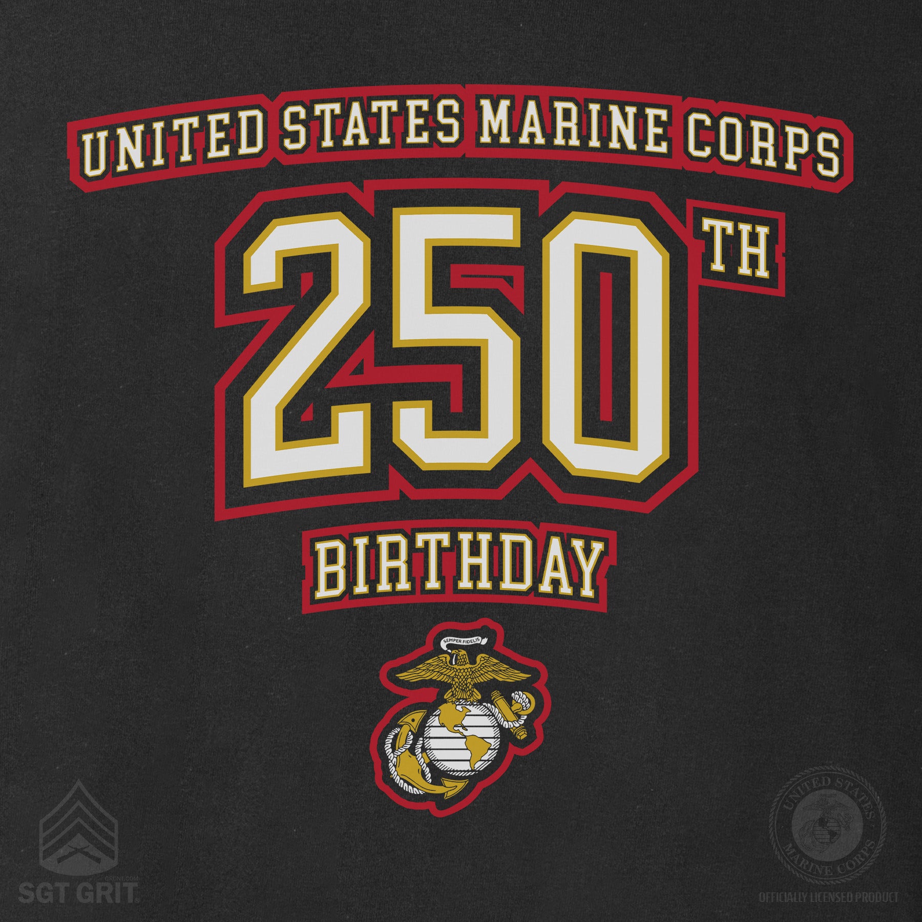 USMC 250th Birthday Athletic T-Shirt | Marine Corps Pride – SGT GRIT