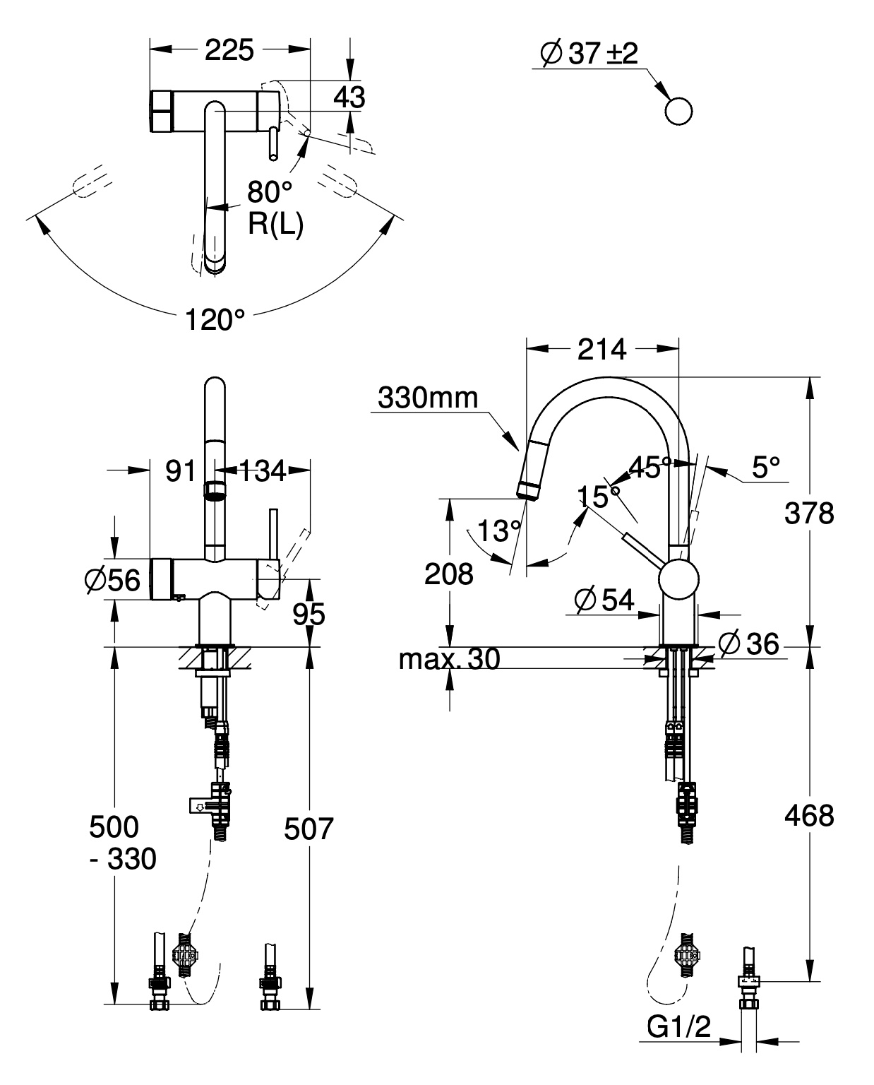 ミンタ 浄水器一体型シングルレバーキッチン混合栓｜製品情報｜GROHE