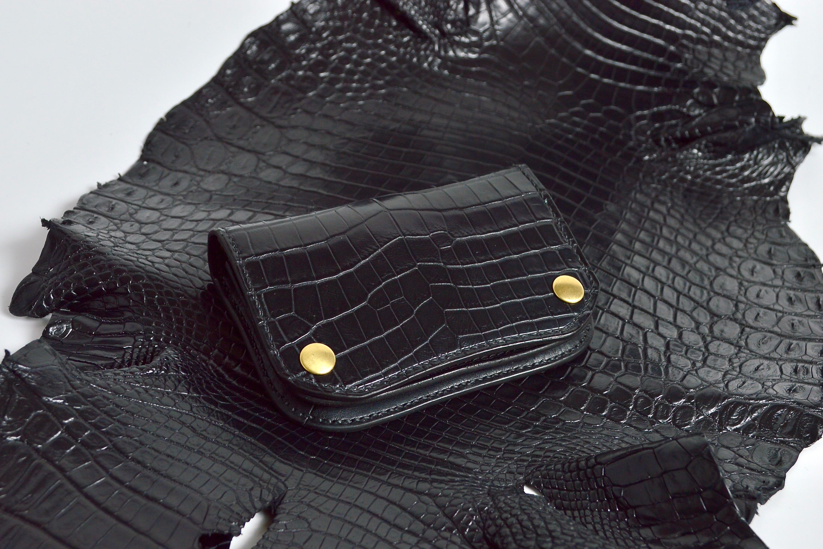 クロコダイル仕様：ショートトラッカーウォレット