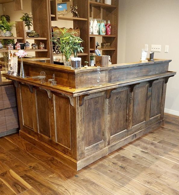 鍼灸院向けL字型カウンター木製W2000@大阪東京名古屋