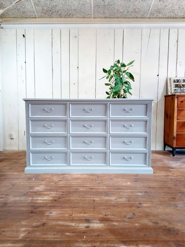 アンティーク調レジカウンター12ドロワーズチェスト@大阪東京名古屋