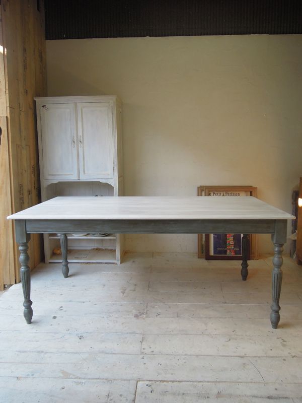 アンティーク風オーク材ダイニングテーブルW1800@大阪東京