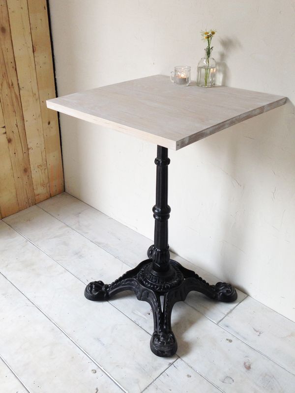 無垢材を使った飲食店向け鉄脚テーブル500〜800サイズ@大阪東京店舗