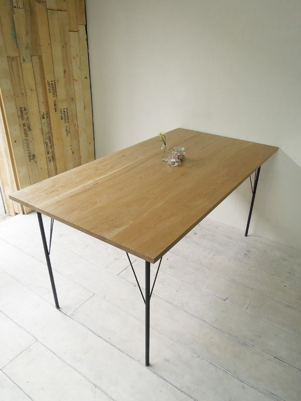 アイアンダイニングテーブル(鉄脚)のサイズーダーは大阪無垢家具GFへ