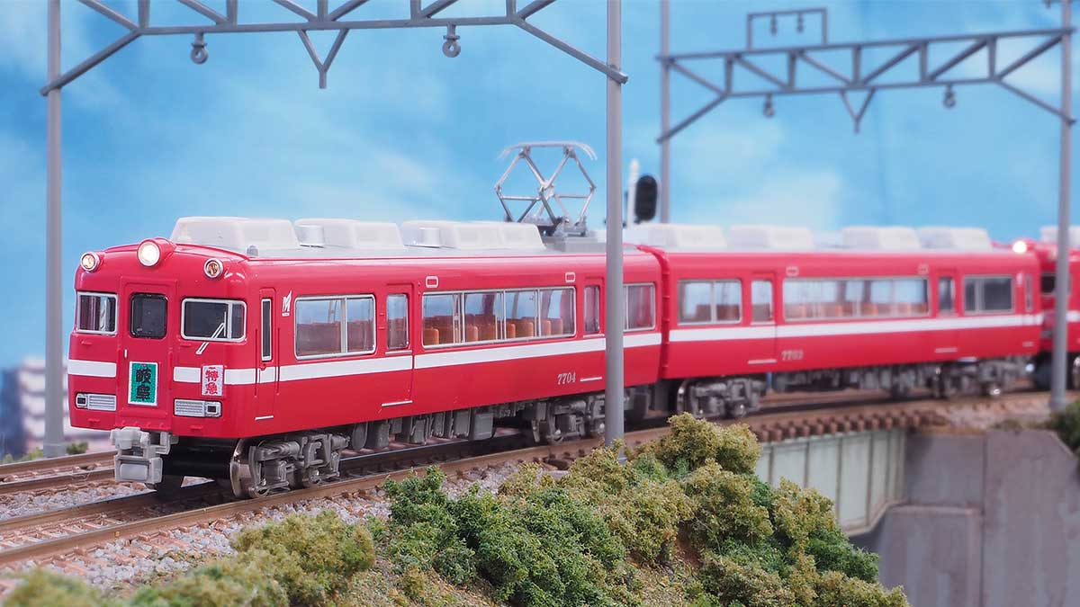 30351＞名鉄7700系白帯車（妻面窓付き）増結2両編成セット（動力無し