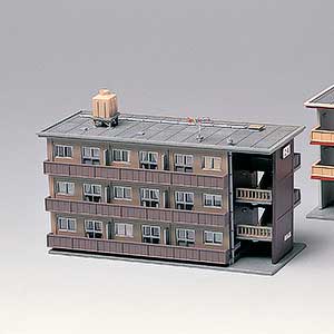 2613＞着色済み 集合住宅（現代風）｜着色済みストラクチャー｜Nゲージ